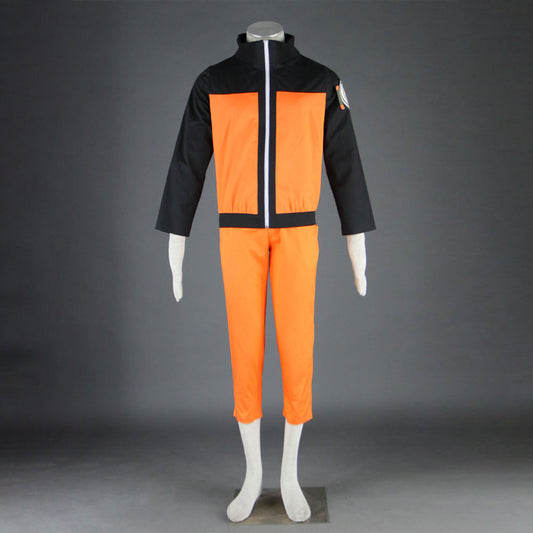 Anime Naruto Costume Uzumaki Naruto Teen Orange Cosplay Outfit Costume for Men Kids