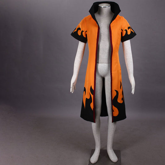 Men and Kids Anime Naruto Costume 6th Hokage Cosplay Orange Cloak Halloween