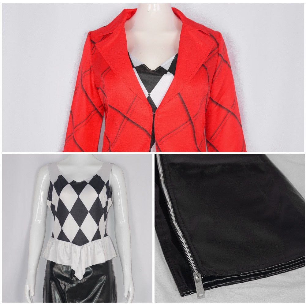 Joker 2 Folie à Deux Costumes Harley Quinn Cosplay Red full Outfits for Women