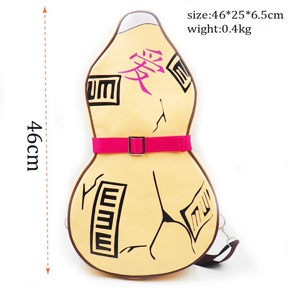 Naruto costume Gaara Cosplay Gourd Backpack PU Leather