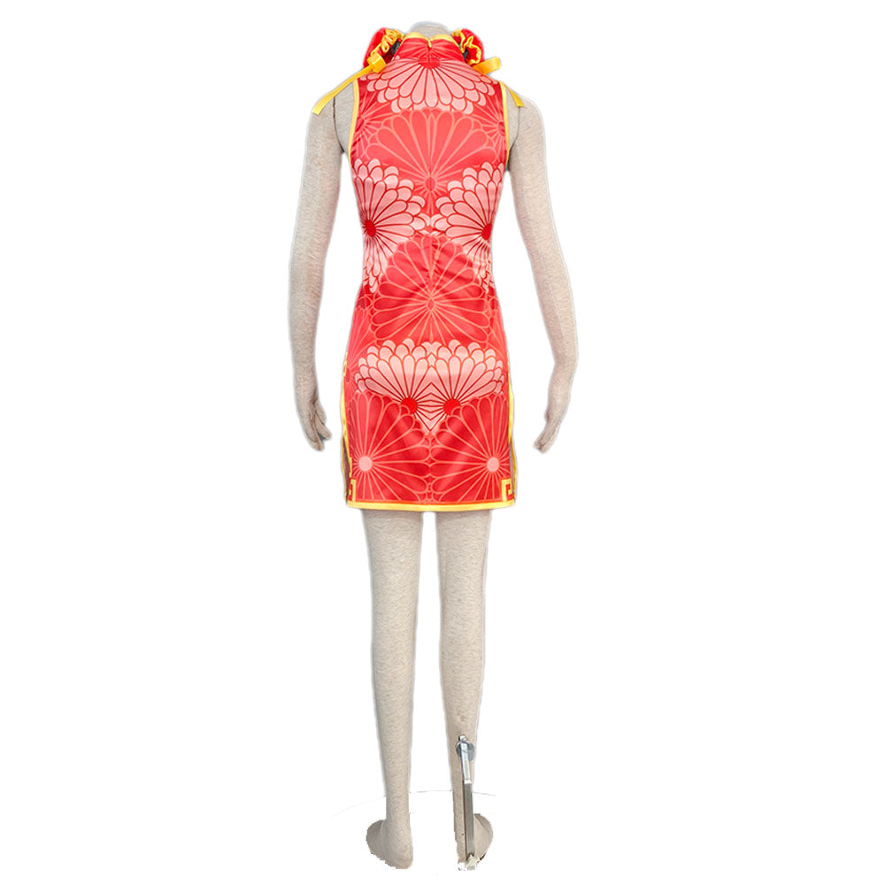 Women and Kids Naruto Mobile Shippuden Cosplay Tenten Cheongsam Outfit Costume Halloween