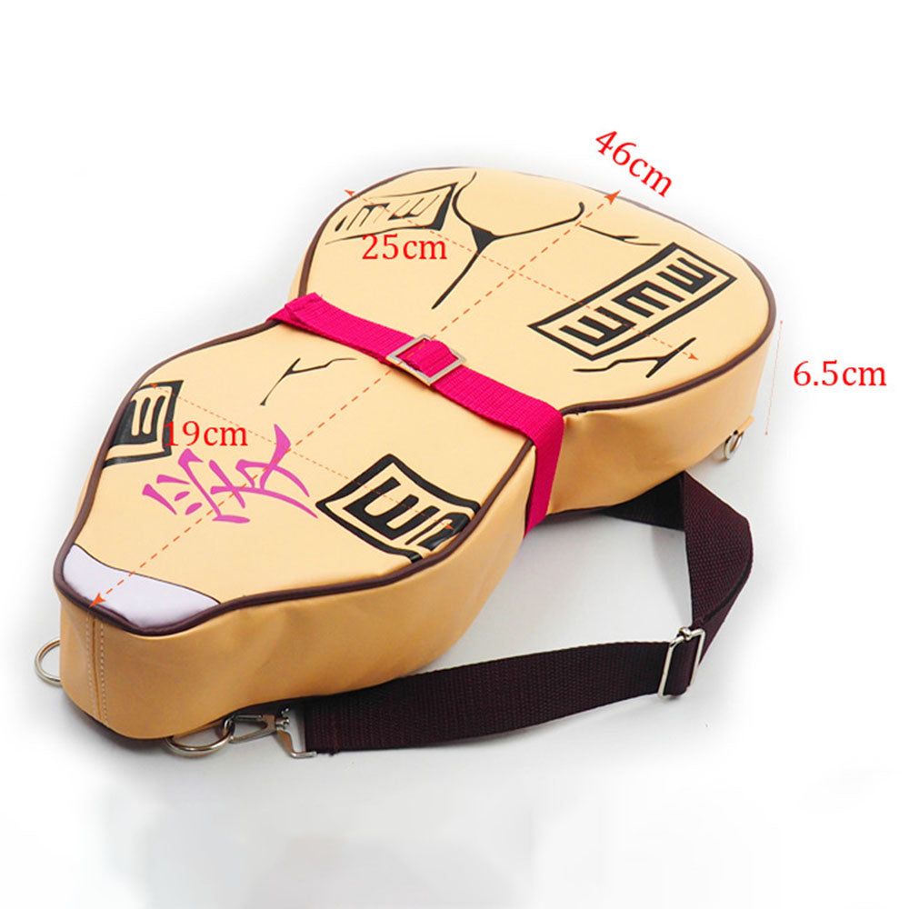Naruto costume Gaara Cosplay Gourd Backpack PU Leather