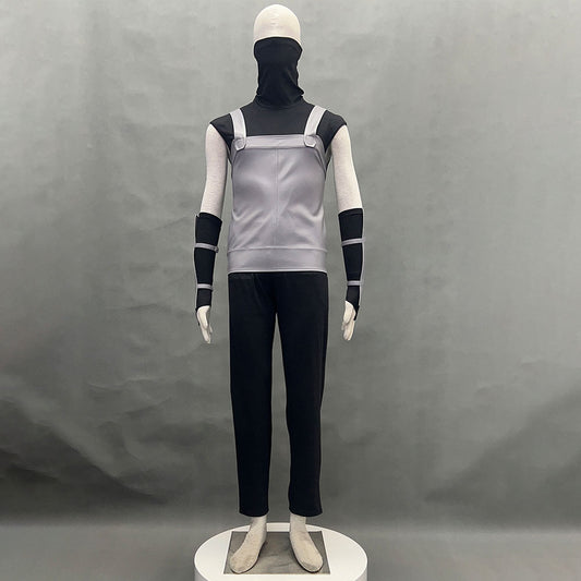 Anime Naruto Costume Hatake Kakashi Anbu Cosplay Mask Shirt Gray full Outfits with Accessories