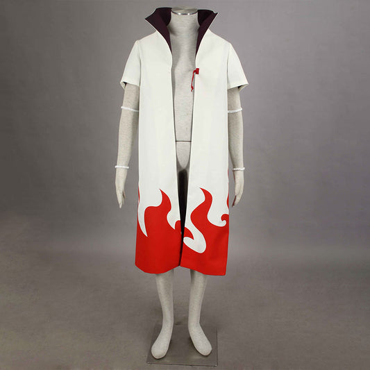 Anime Naruto Costume Minato 4th Hokage Cosplay Cloak with Headband for Men Kids