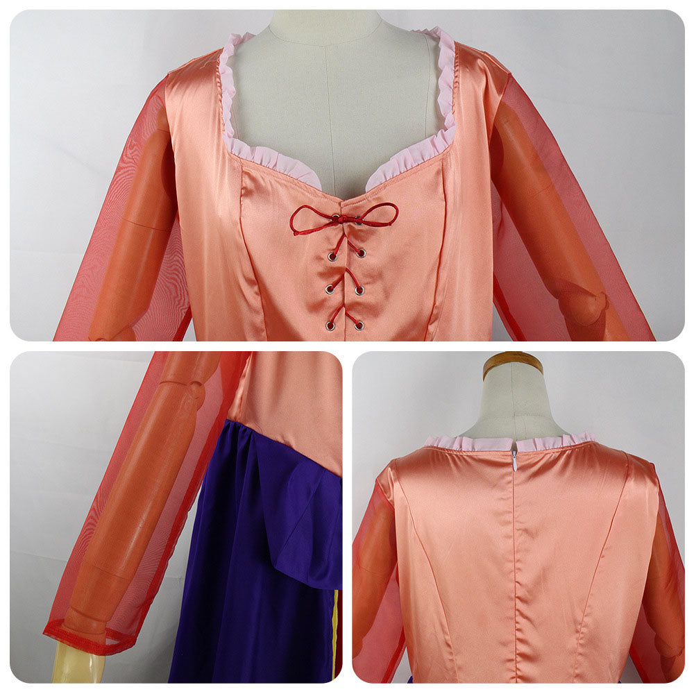Hocus Pocus 2 Costumes Witch Winifred and Sarah Cosplay Dresses for Women and Kids