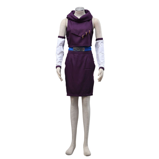 Anime Naruto Costume Ino Yamanaka Childhood Cosplay Purple Outfit for Women Kids