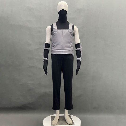 Naruto Shippuden Costume Hatake Kakashi Anbu Cosplay Mask Shirt Gray full Outfits with Accessories