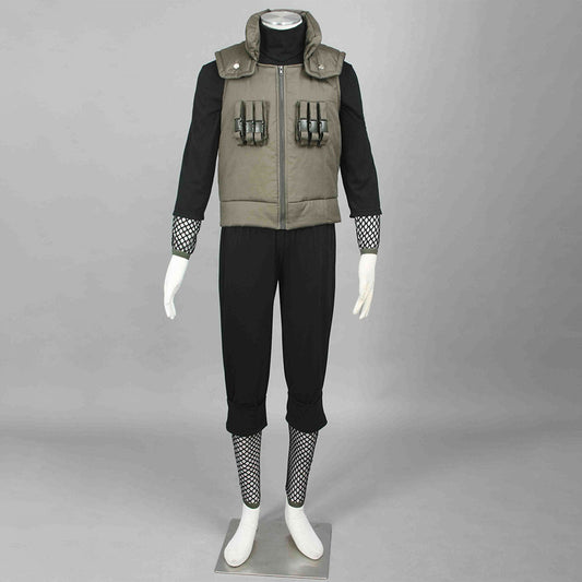Anime Naruto Costume Shikamaru Fighting War Cosplay Costume Outfit for Men Kids