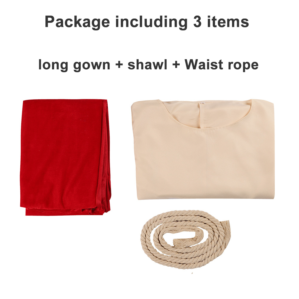 Middle Ages Missionary Preacher Costume Ancient Rome Greece King Cosplay Full Set