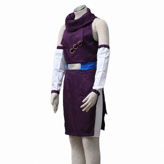 Anime Mind Control Jutsu Ninja Childhood Cosplay Costume Purple Outfit for Women Kids