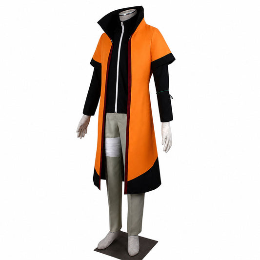 Anime Sixth Village Leader Cosplay Costume Orange Outfit for Men Kids Halloween