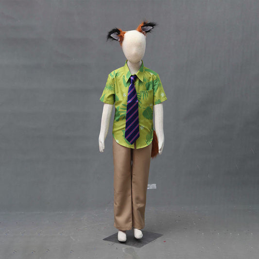 Kids and Men Zootopia Costume The Fox Nick Wilde Cosplay Halloween Costume
