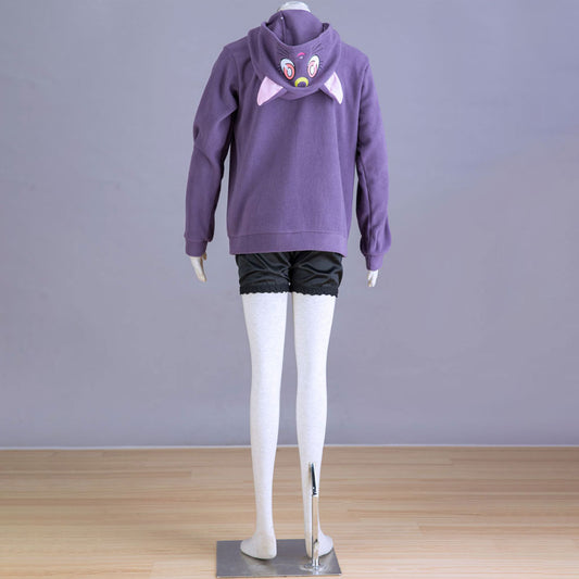 Women and Kids Sailor Moon Costume The Black Cat Luna Cosplay Hoodie