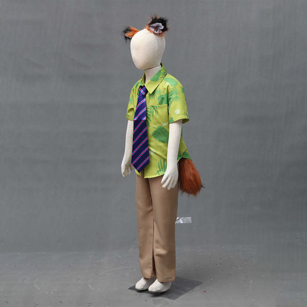 Kids and Men Zootopia Costume The Fox Nick Wilde Cosplay Halloween Costume