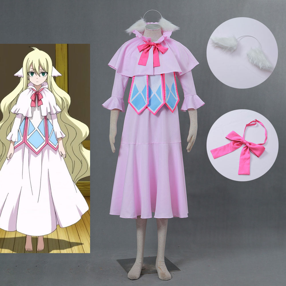 Fairy Tail Costume Mavis Vermilion Luxury Uniform Cosplay Dress with A pro-costumes Fairy Tail Costume Mavis Vermilion Luxury Uniform Cosplay Dress with A pro-costumes
