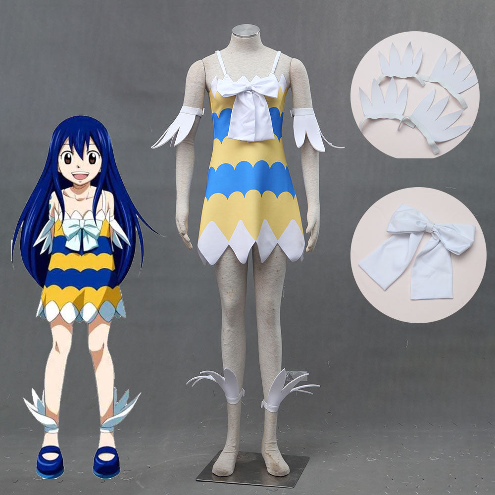 Fairy Tail Costume Wendy Marvell Cosplay Dress with Accessories for Wo pro-costumes Fairy Tail Costume Wendy Marvell Cosplay Dress with Accessories for Wo pro-costumes