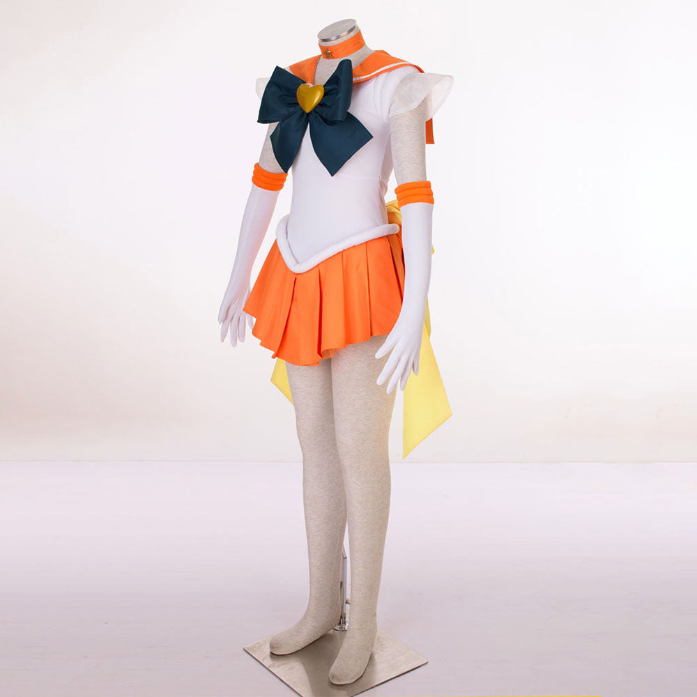 Women and Kids Sailor Moon Super S Costume Sailor Venus Aino Minago Cosplay with Accessories