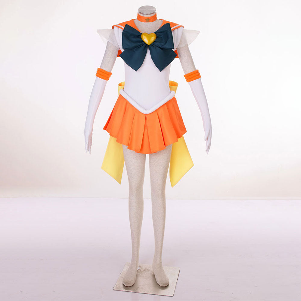 Women and Kids Sailor Moon Super S Costume Sailor Venus Aino Minago Cosplay with Accessories