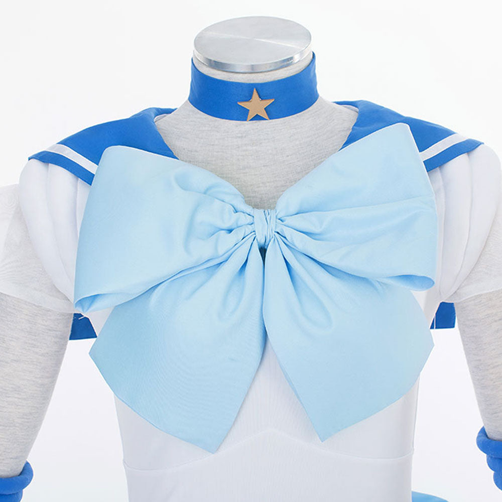 Women and Kids Sailor Moon Super S Costume Sailor Mercury Mizuno Ami Cosplay with Accessories