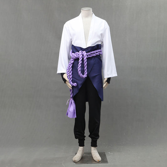 Naruto Shippuden Costume Uchiha Sasuke Cosplay full Outfit for Men and Kids