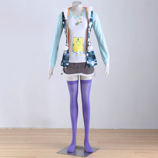 Super Sonico Costume Sonico Cosplay full Outfit for Women and Kids