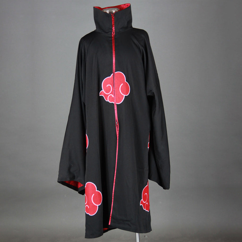 Men and Kids Naruto Shippuden Costume Akatsuki Obito Tobi Cosplay Embroidered Cloak with Mask
