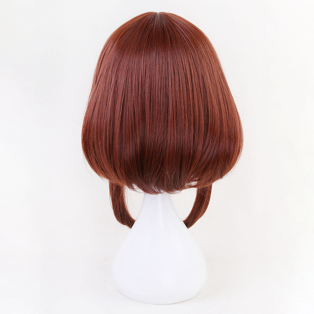 Anime My Hero Academia Costume Uraraka Ochaco Training/Gym Cosplay Outfit with Wig