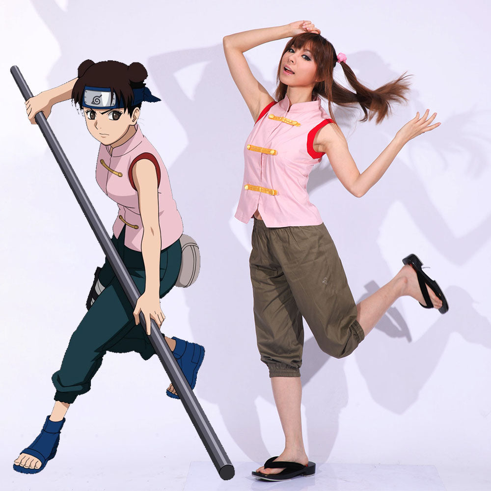 tenten the last cosplay Shippuden Costume Tenten Childhood Cosplay full Outfit for Women and K – pro-costumes