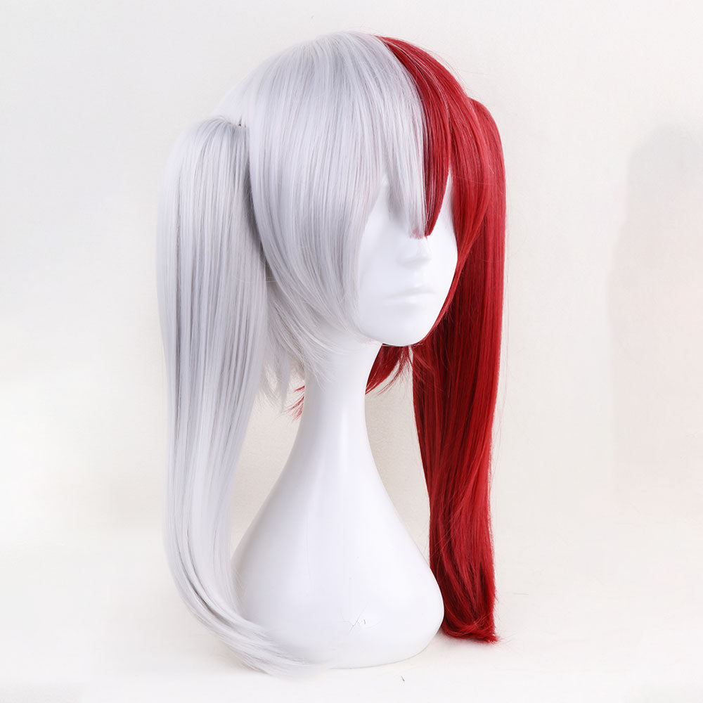 Anime My Hero Academia Todoroki Shoto Female Cosplay Wig Heat Resistant Sythentic Hair