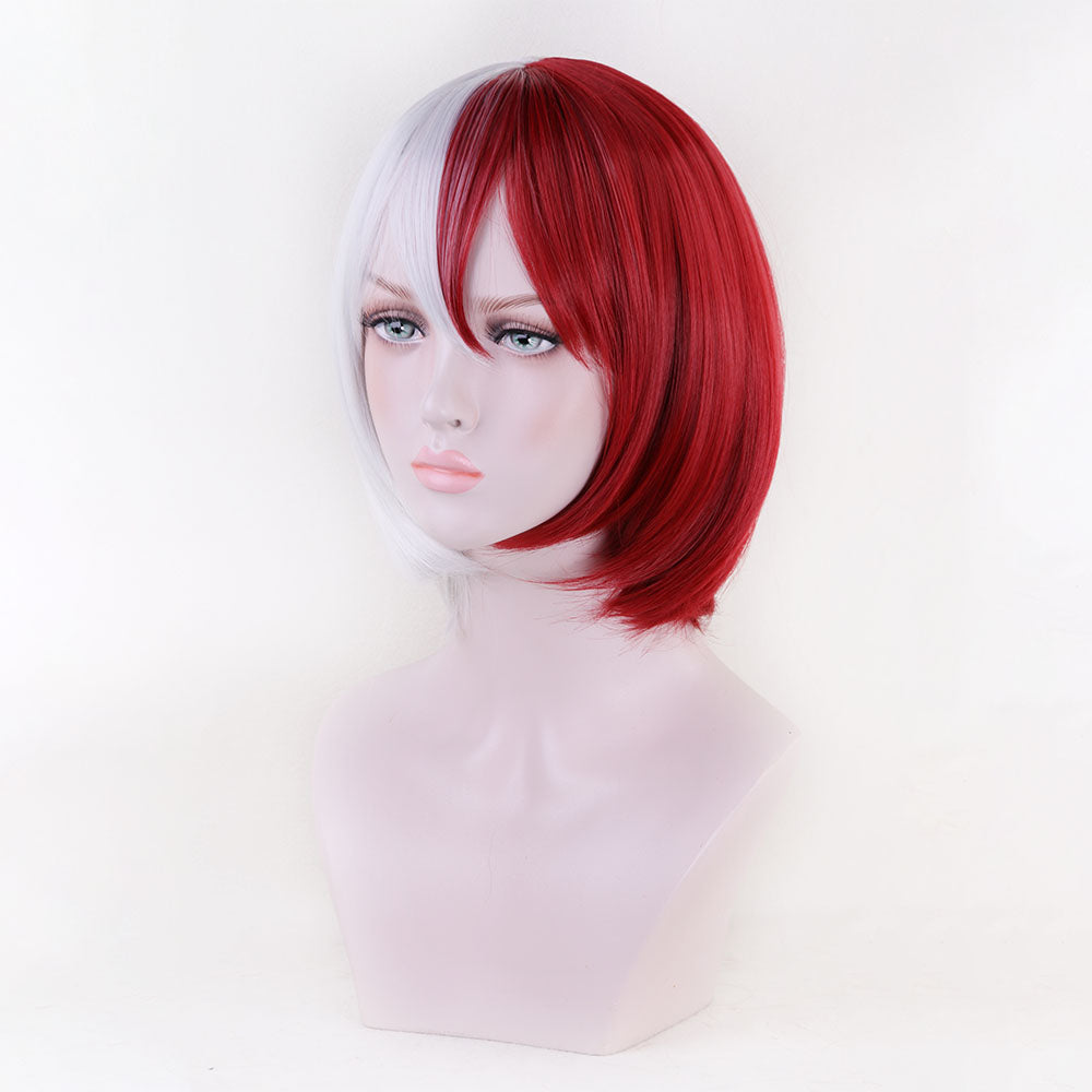 Anime My Hero Academia Todoroki Shoto Male Cosplay Wig Heat Resistant Sythentic Hair