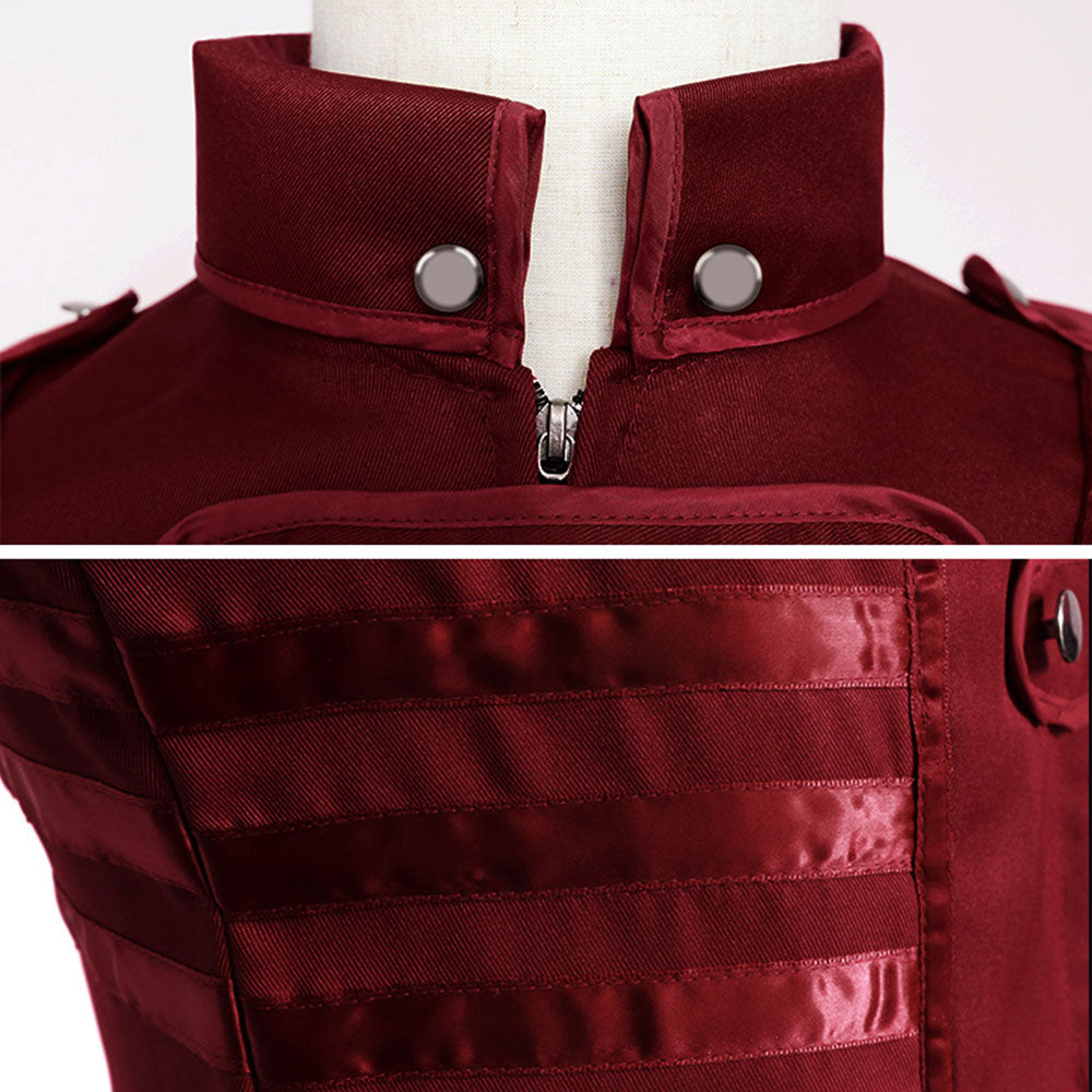 Halloween Costume Tailcoat Middle Age High-Low Vintage Long Tailcoat Cosplay for Women