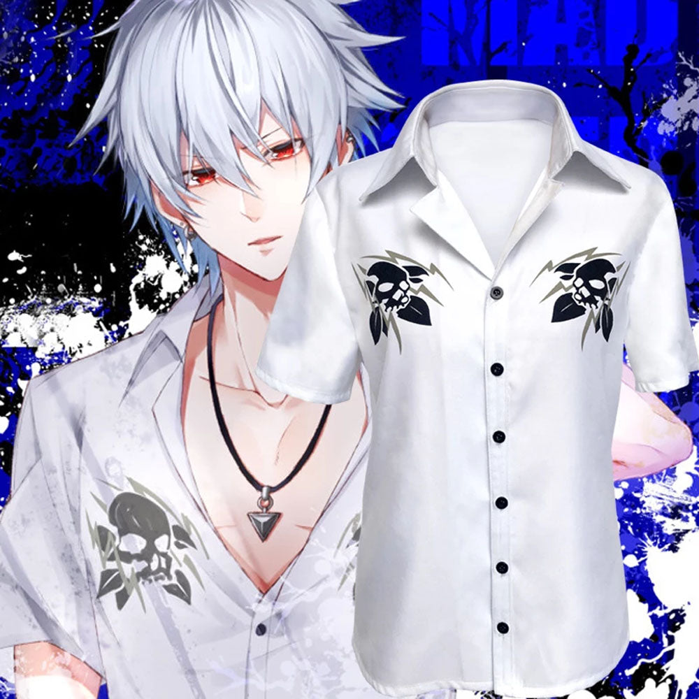 Division Rap Battle Costume Samatoki Aohitsugi Cosplay White Shirt for Men and Kids