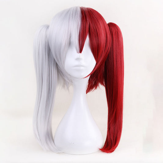 Anime My Hero Academia Todoroki Shoto Female Cosplay Wig Heat Resistant Sythentic Hair