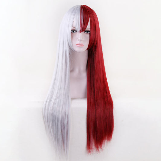 Anime My Hero Academia Female Todoroki Shoto Cosplay Wig Heat Resistant Sythentic Hair