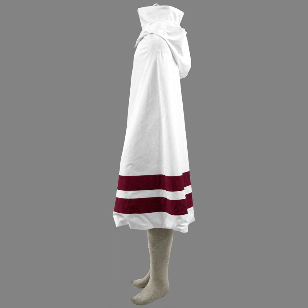 Naruto Costume Konohagakure Ninja Robe White Cloak Cosplay for Adults and Kids