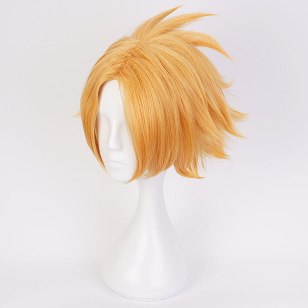 Anime My Hero Academia Costume Kaminari Denki Training/Gym Cosplay Outfit with Wig