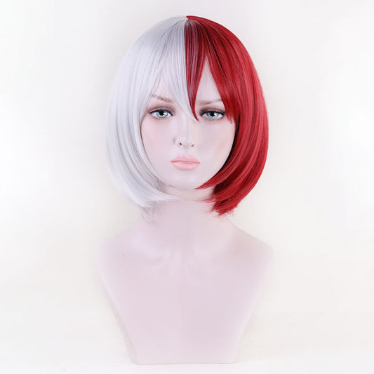 Anime My Hero Academia Todoroki Shoto Male Cosplay Wig Heat Resistant Sythentic Hair