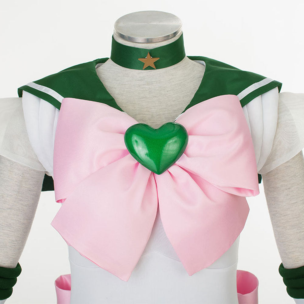 Women and Kids Sailor Moon Super S Costume Sailor Jupiter Kino Makoto Cosplay with Accessories