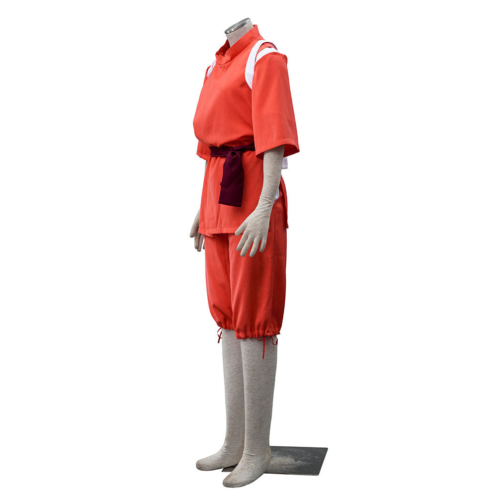 Spirited Away Costume Ogino Chihiro Kimono Cosplay Suit for Women and Kids