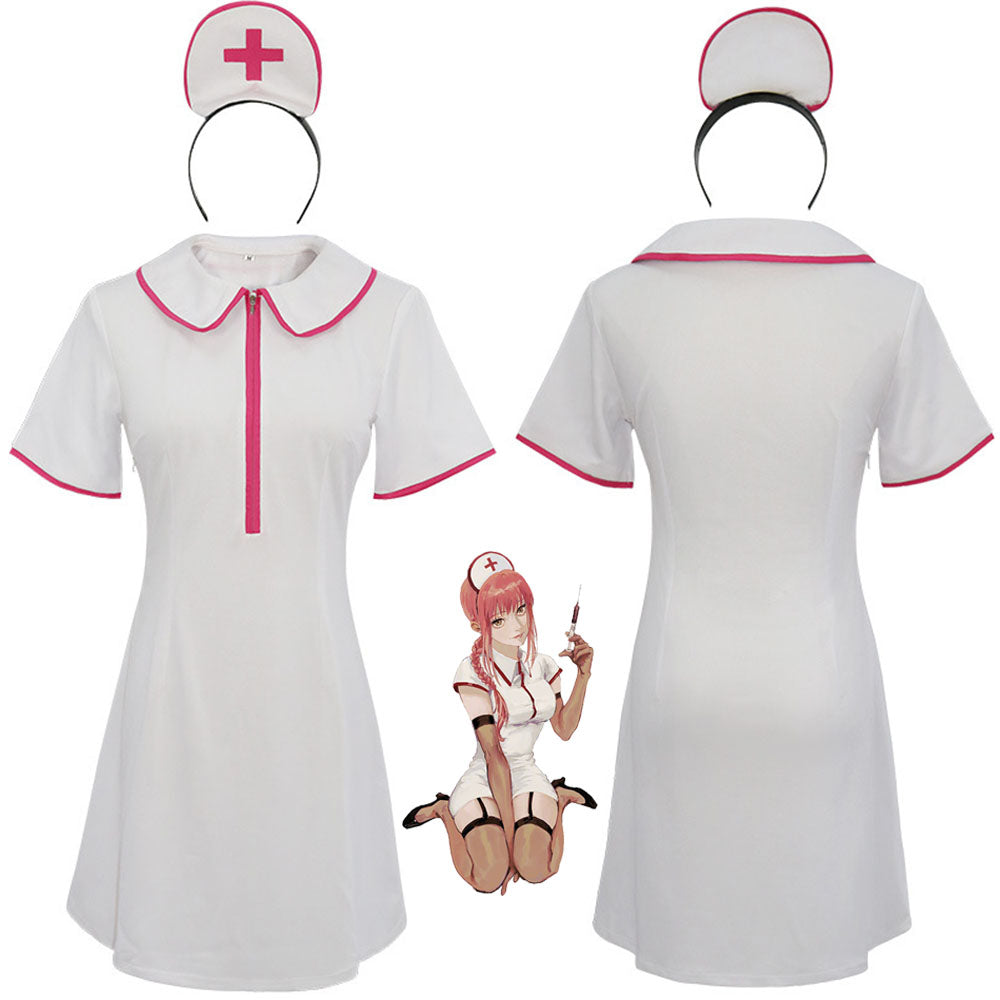 Chainsaw Man Costume Makima Cosplay Nurse Suit with Accessories for Women
