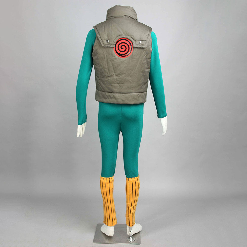 Naruto Shippuden Costume Might Guy Green Cosplay full Outfit for Men and Kids