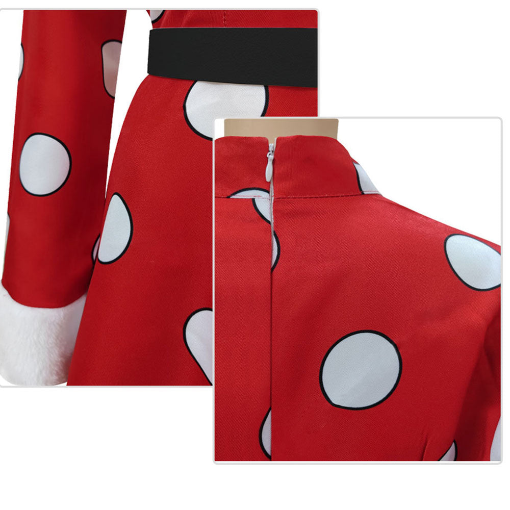 Anime My Hero Academia Komori Kinoko Cosplay Red Costume with Hat for Women and Kids