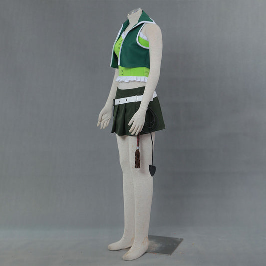 Fairy Tail Costume Tenrou Island Arc Lucy Heartfilia Green Outfit Cosplay with Accessories for Women and Kids