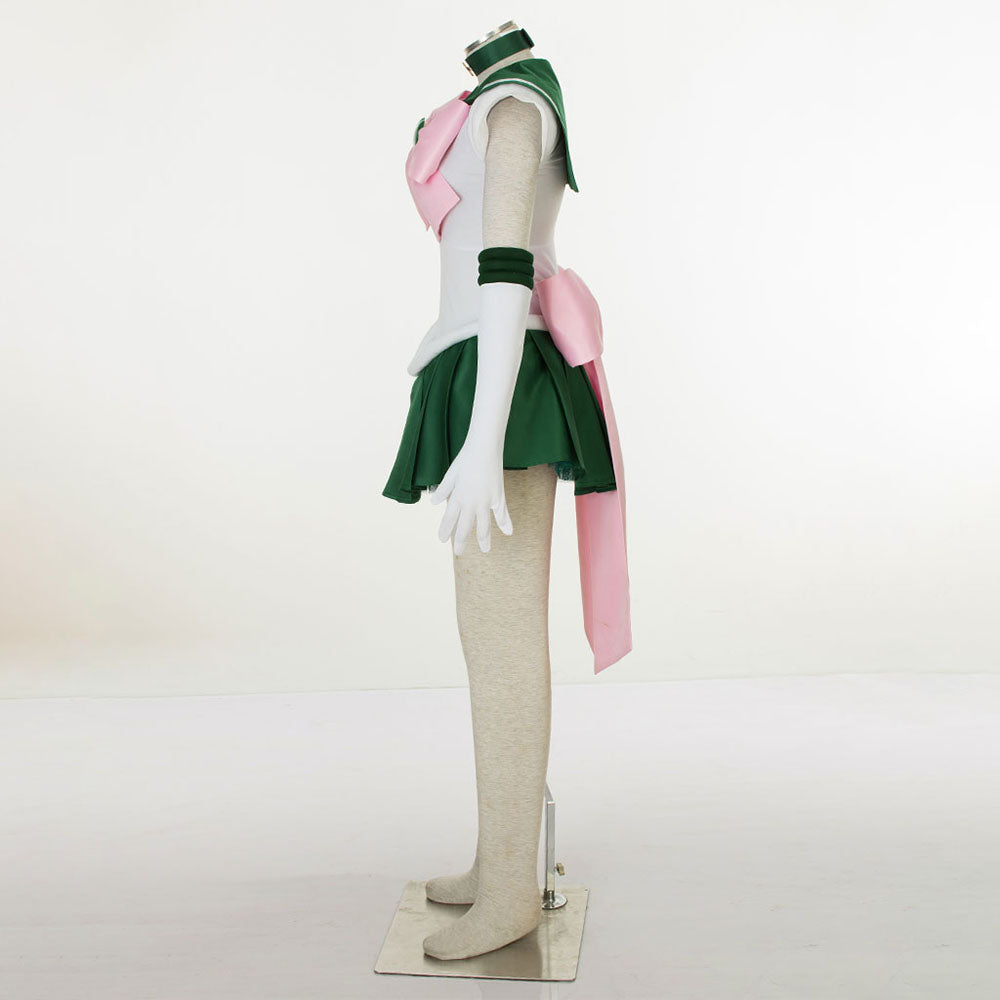 Women and Kids Sailor Moon Super S Costume Sailor Jupiter Kino Makoto Cosplay with Accessories
