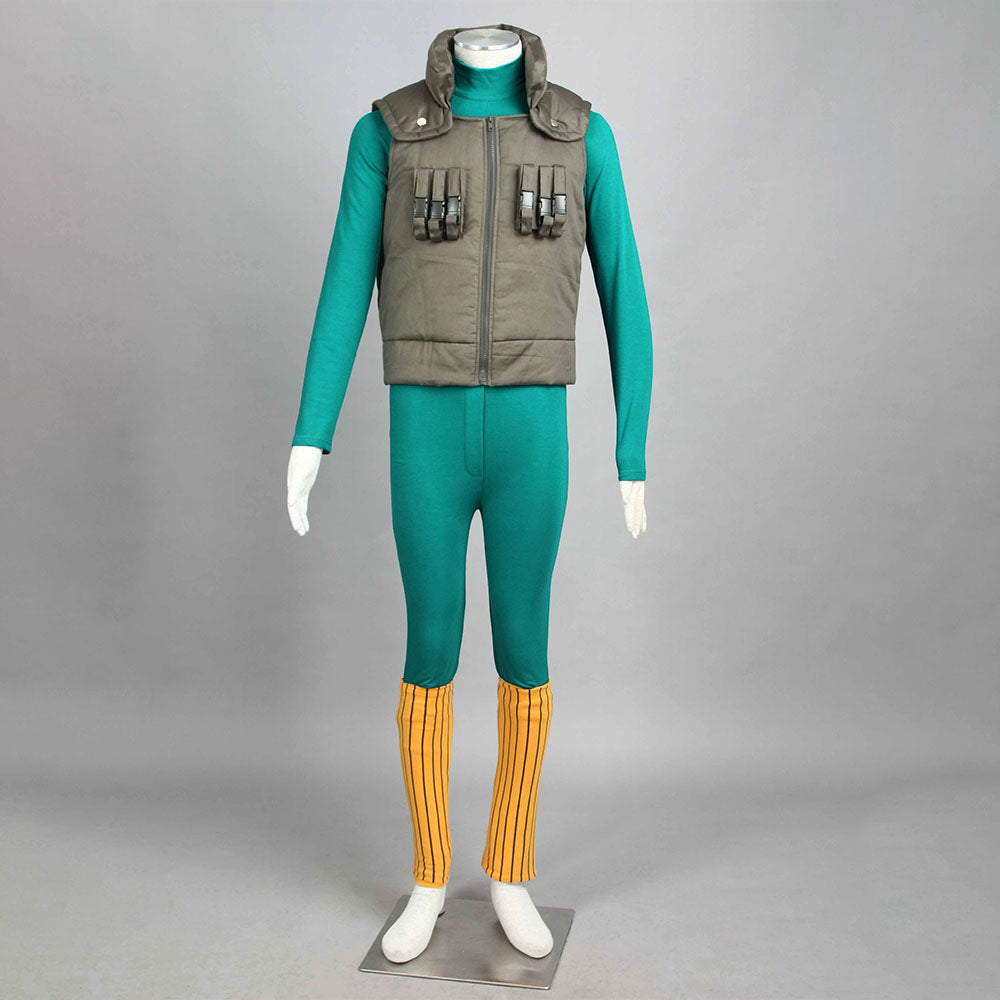 Naruto Shippuden Costume Might Guy Green Cosplay full Outfit for Men and Kids