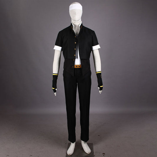 King of Fighters Costume Kyo Kusanagi Black Suit Cosplay full Outfit for Men and Kids