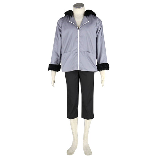 Naruto Costume Inuzuka Kiba Juvenile Gray Cosplay full Outfit for Men and Kids