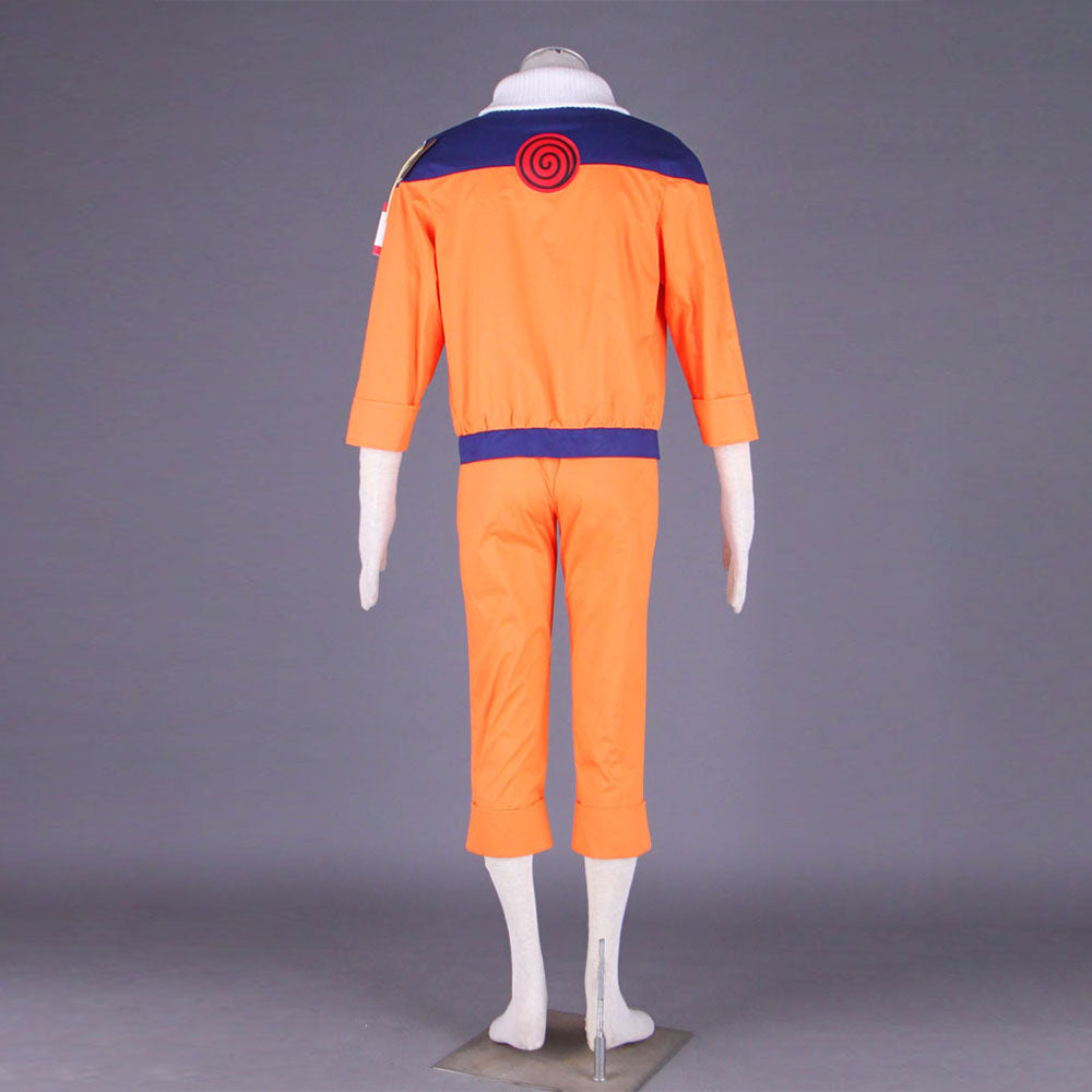 Anime Naruto Costume Uzumaki Naruto Childhood Orange Cosplay Outfit Costume for Men Kids