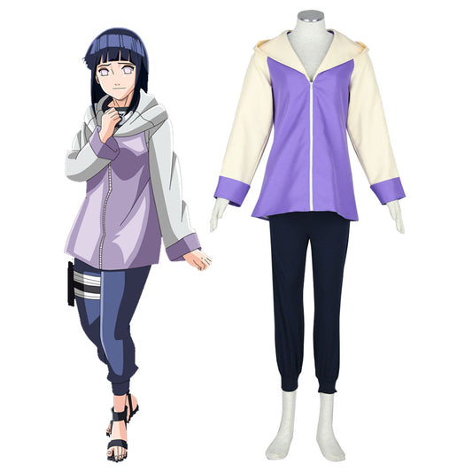 Anime Naruto Costume Hinata Hyuga Teenage Cosplay Costume Outfit for Women Kids