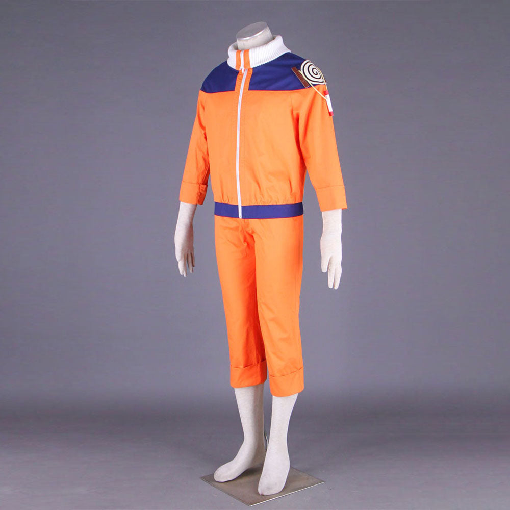 Anime Naruto Costume Uzumaki Naruto Childhood Orange Cosplay Outfit Costume for Men Kids